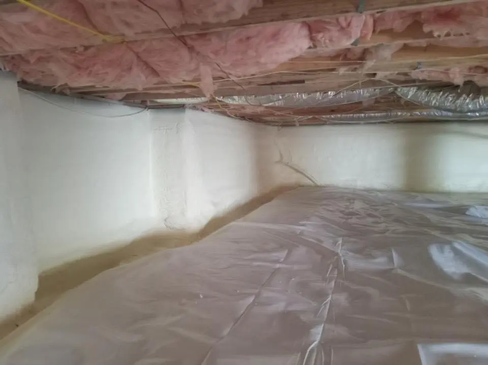 Crawl space encapsulation with closed-cell spray foam for Attic Insulation in Upper Deerfield